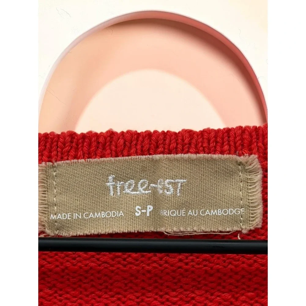 Free People Free-est Red Knit Cardigan and Mini Dress Two Piece Set Size S